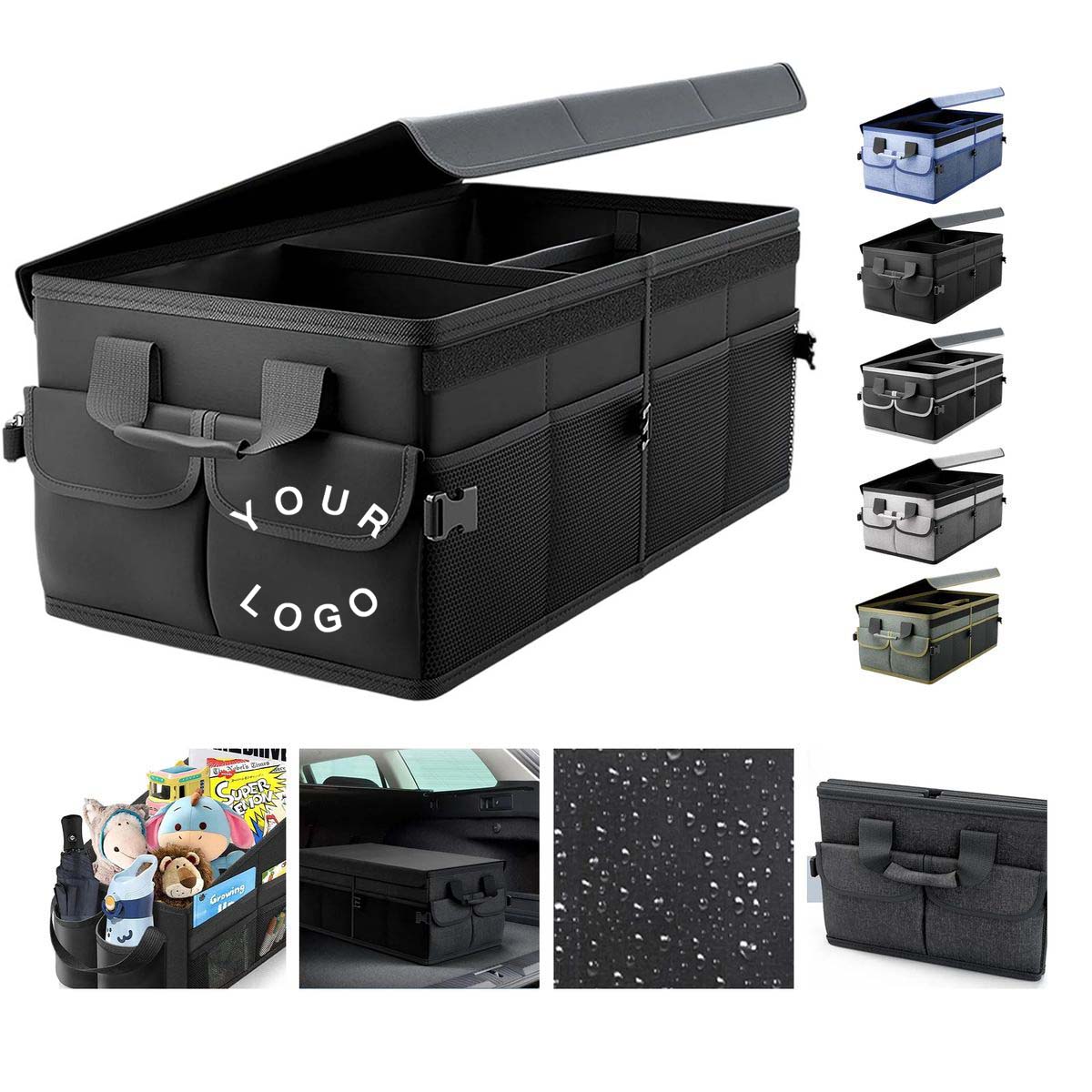 Durable Car Storage Box with Detachable Lid 5