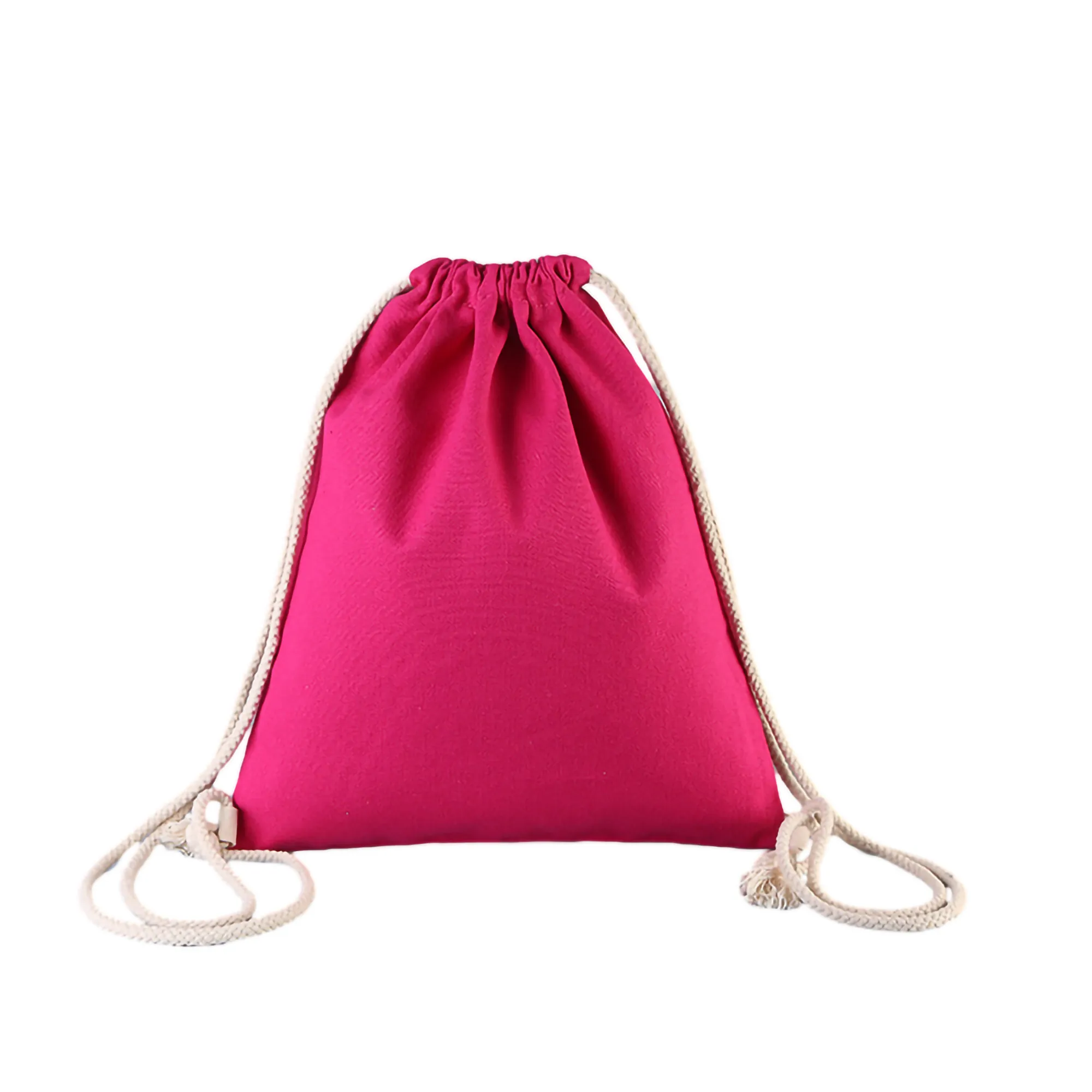 Canvas Drawstring Bag Bundle Pocket MOQ 100PCS 8