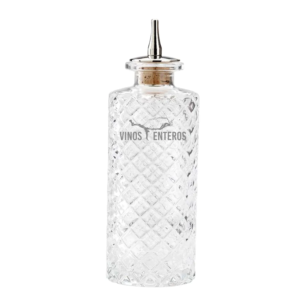 5oz. Glass Bitters Bottle Narrow Retro Design 4