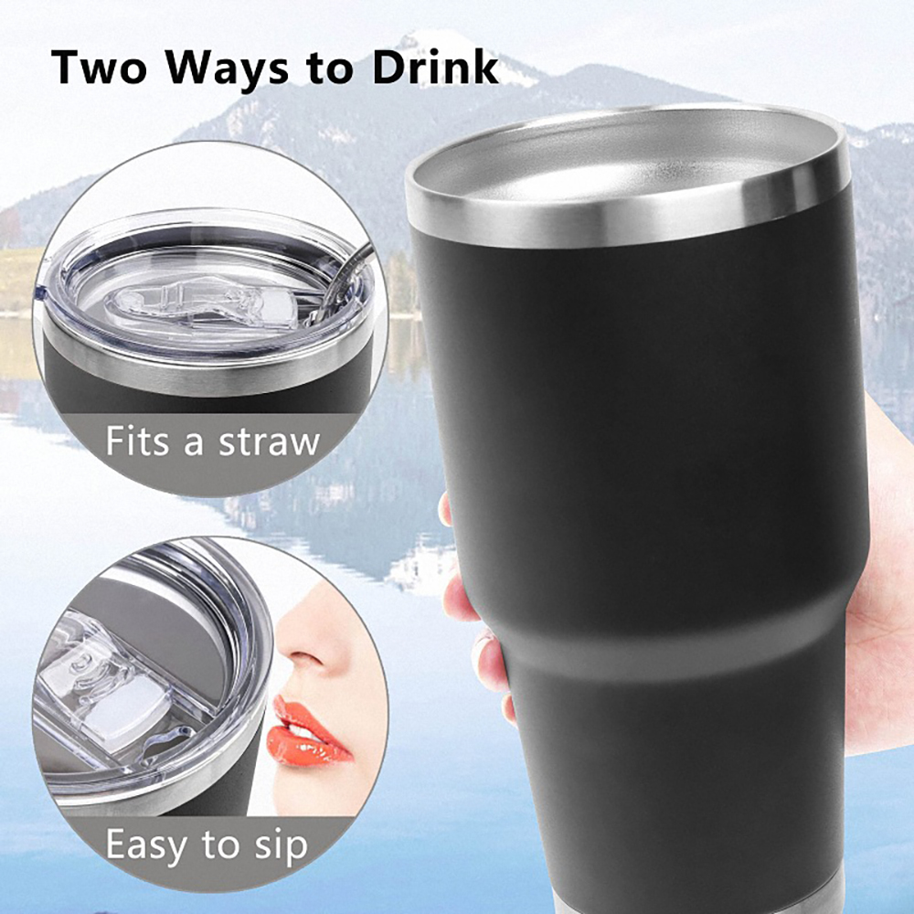20Oz Stainless Steel Tumbler Insulated Cup With Lid & Straw 2