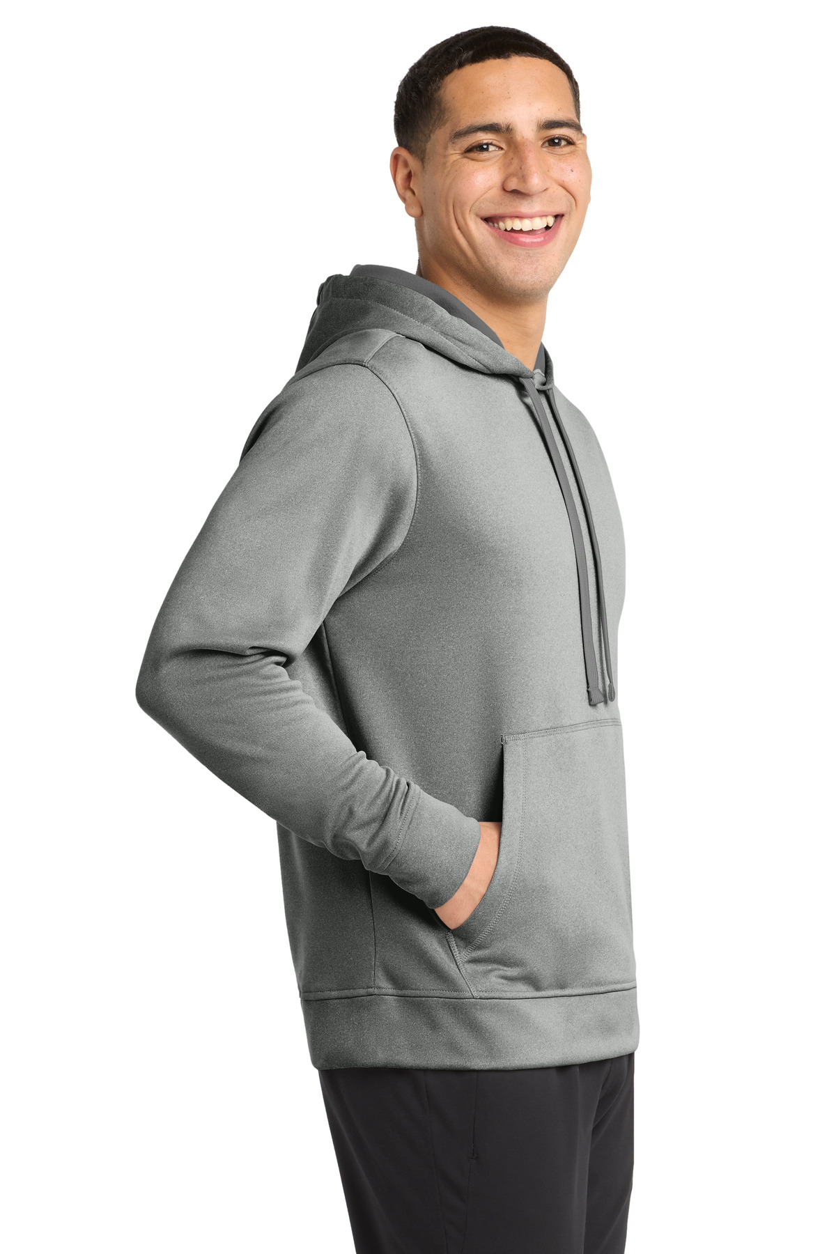 Sport-Tek PosiCharge Sport-Wick Heather Fleece Hooded Pullover. ST264, custom hoodie or sweatshirt with logo imprint 15