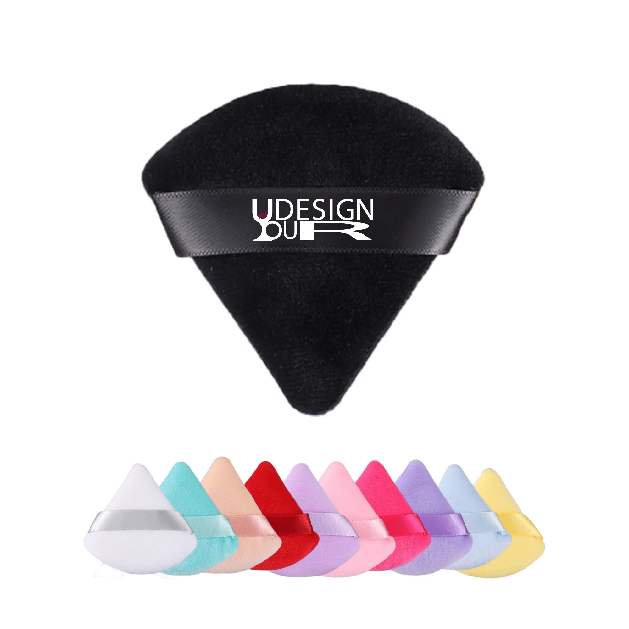 Triangle Powder Puff Makeup Velour Cosmetic Blender Sponge 4