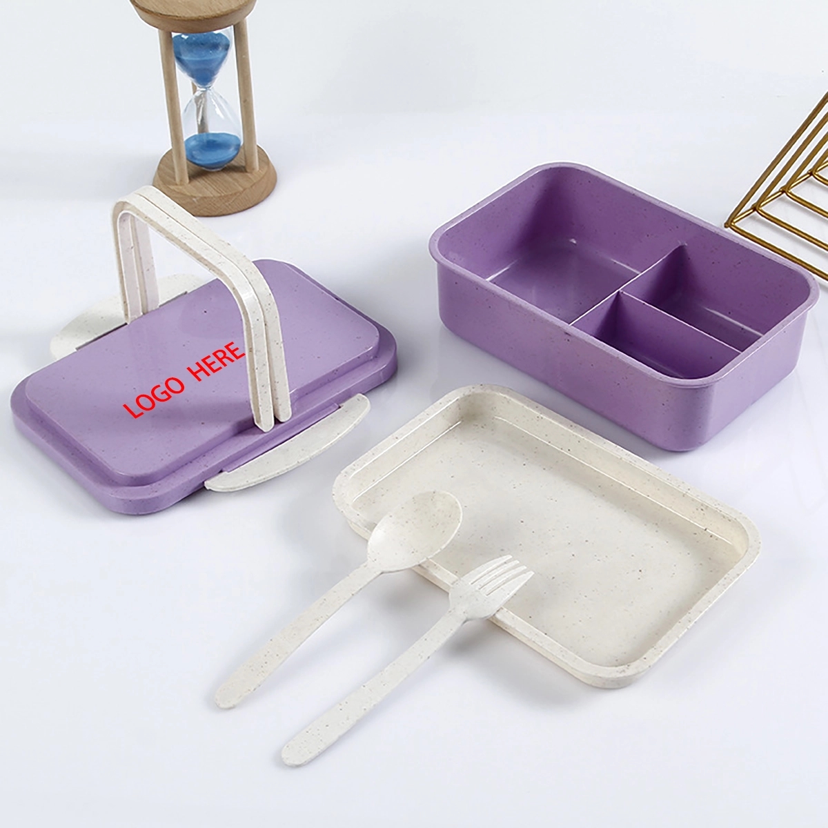 Bento Lunch Box With Spoon & Fork 2