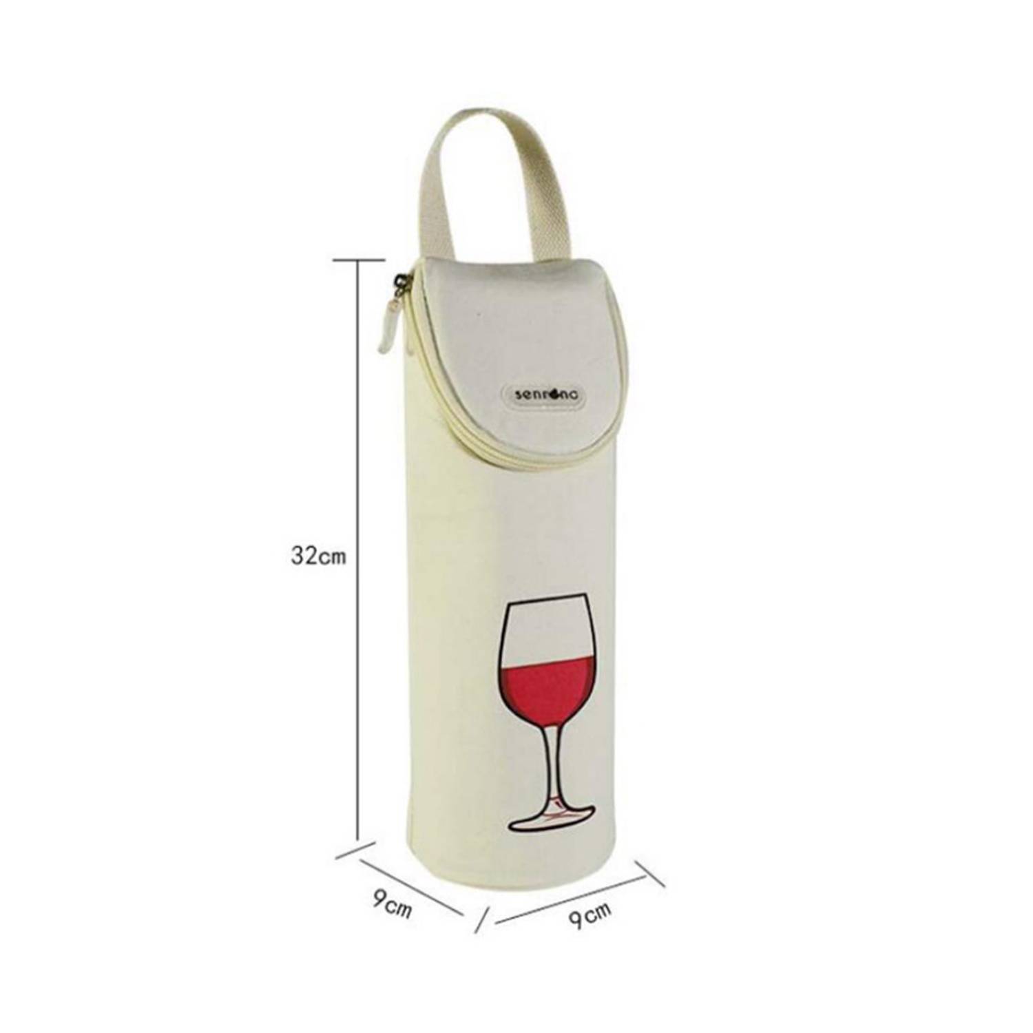 PU Single Red Wine Glass Bag, custom tote bag with logo imprint 2
