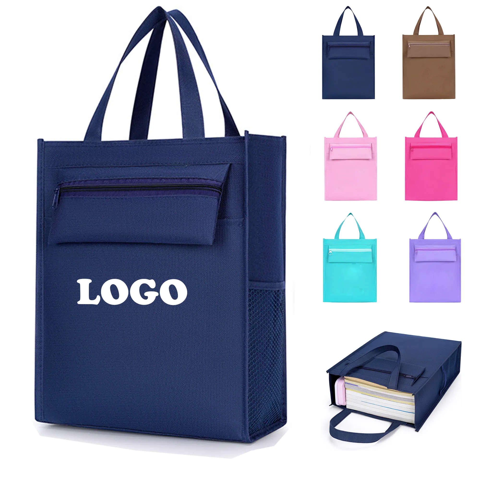 MOQ 20 Large Capacity Oxford Cloth File Tote Bag Organizer 2