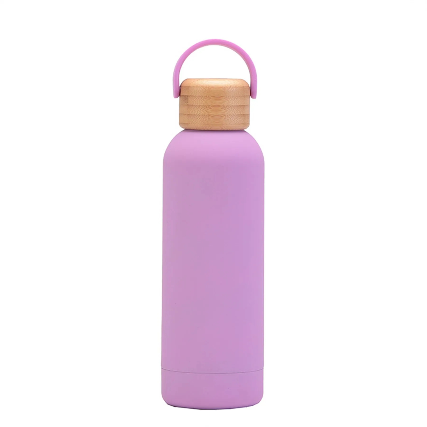 17 Oz Stainless Steel Water Bottle With Bamboo Lid 8