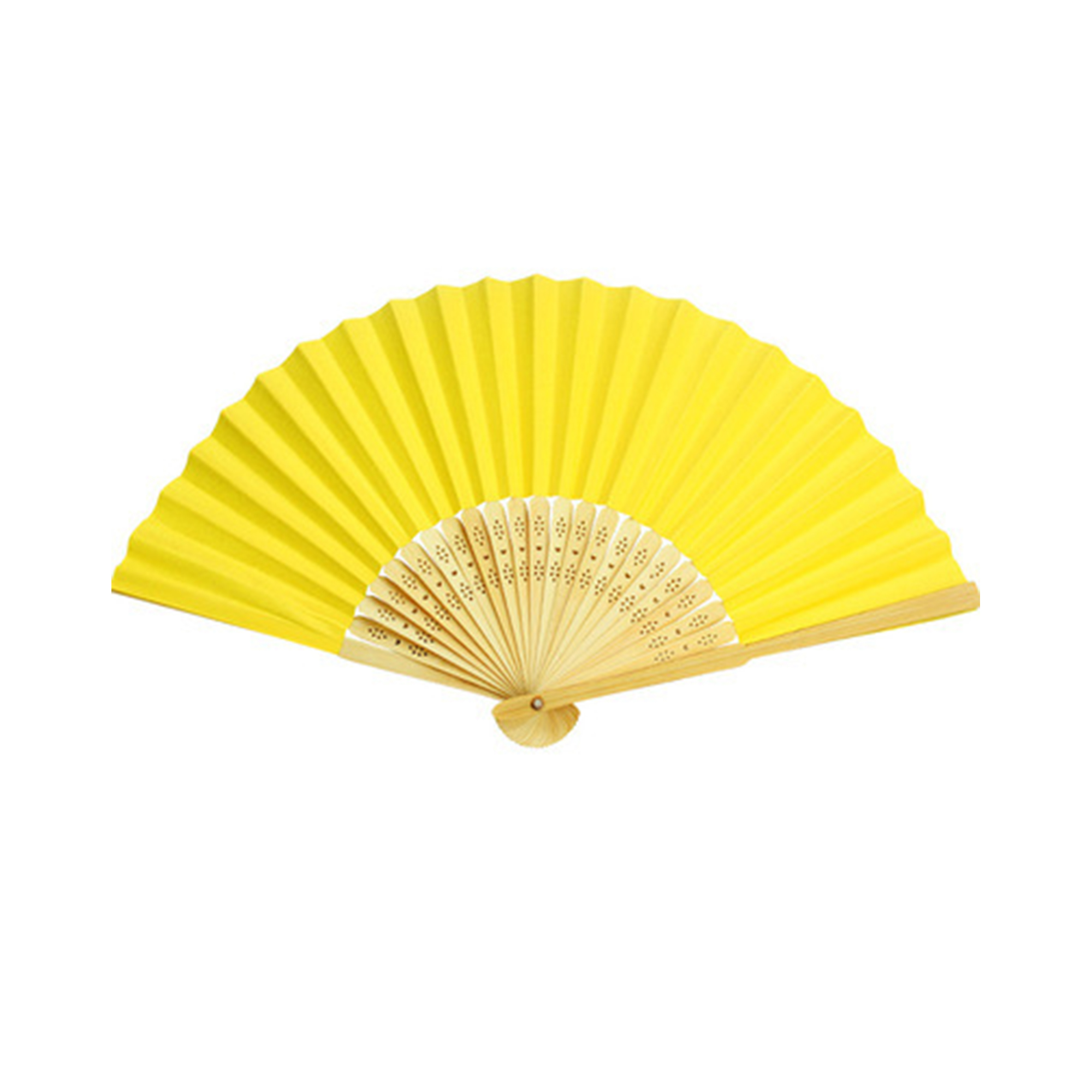 Bamboo Silk Folding Hand Fan 15" x 8" Full Color Surface 7