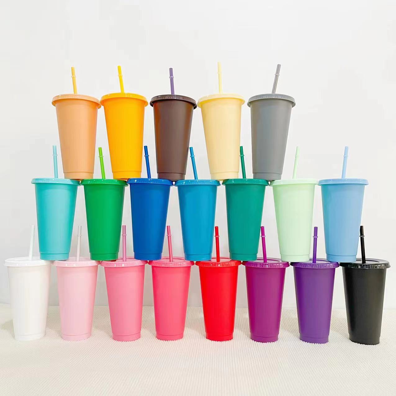 Large capacity environmentally friendly plastic straw cup 1