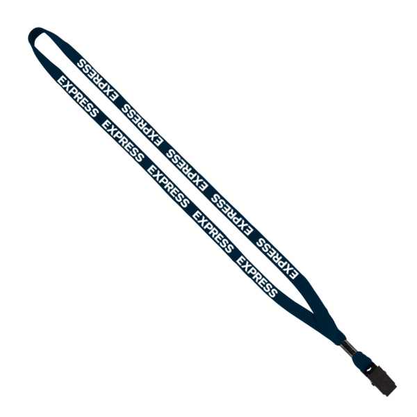 1/2" Cotton Lanyard with Metal Crimp & Bulldog Clip 8