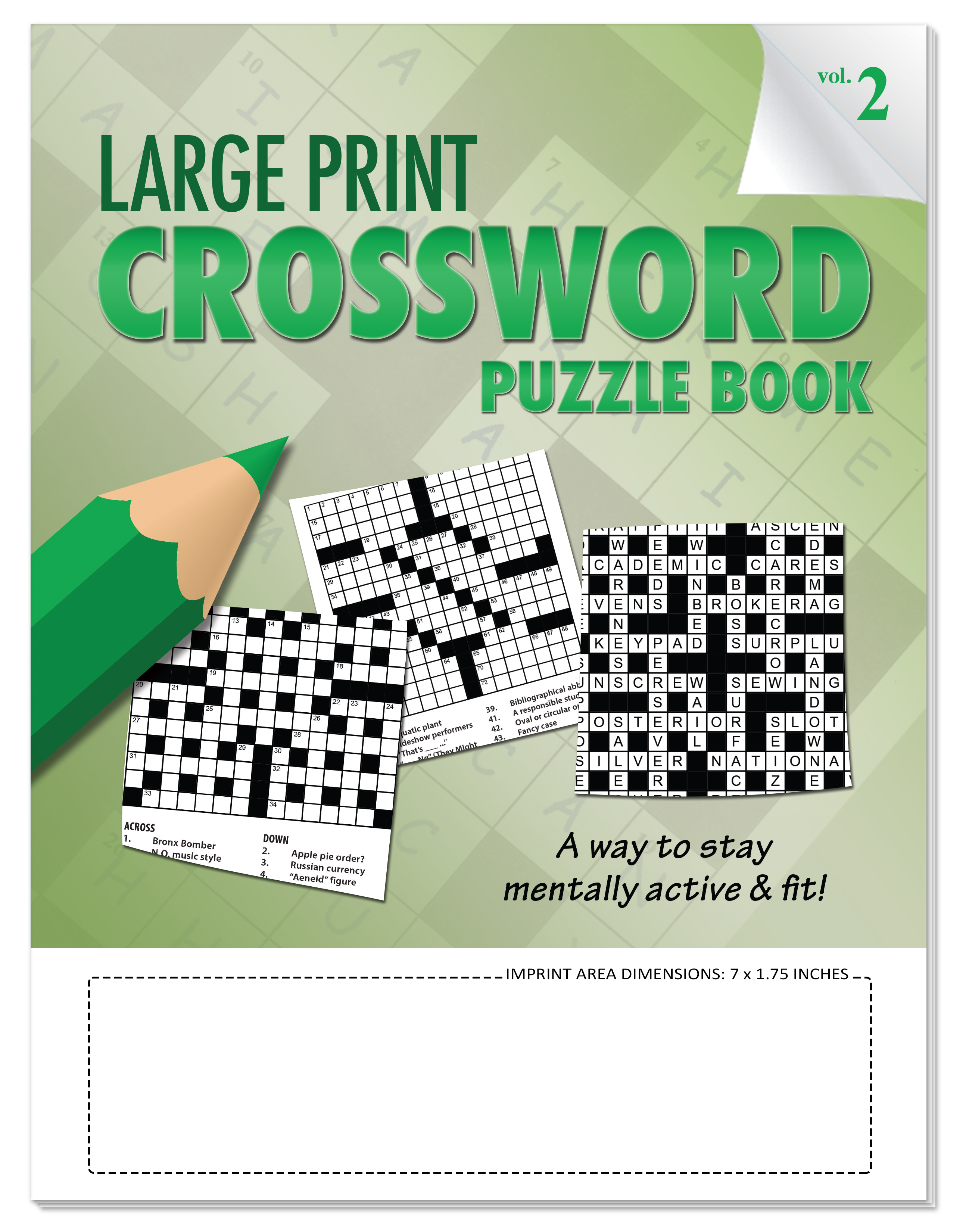 PUZZLE BOOK - LARGE PRINT Crossword Puzzle Book - Volume 2 6