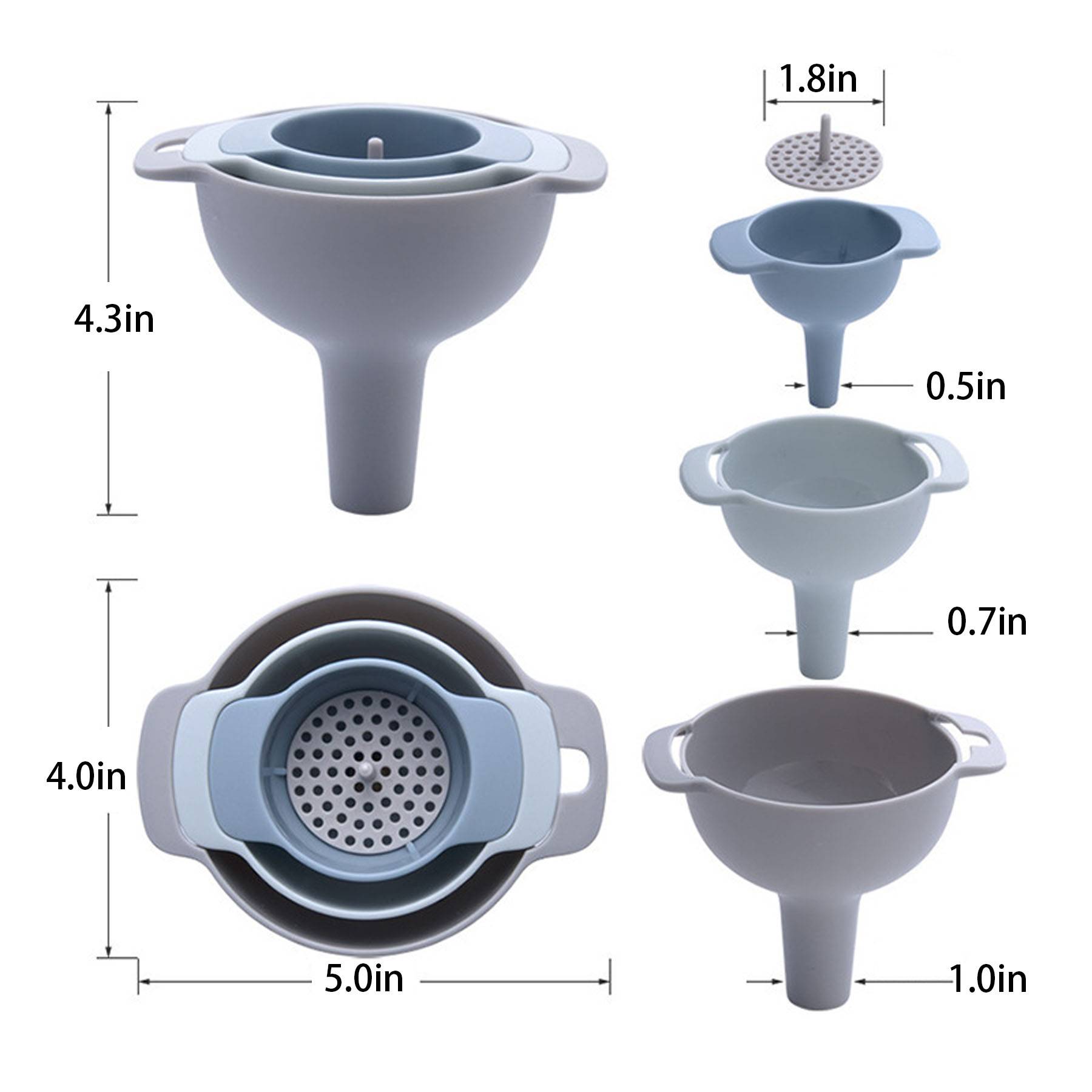 Four in one multifunctional funnel set 3