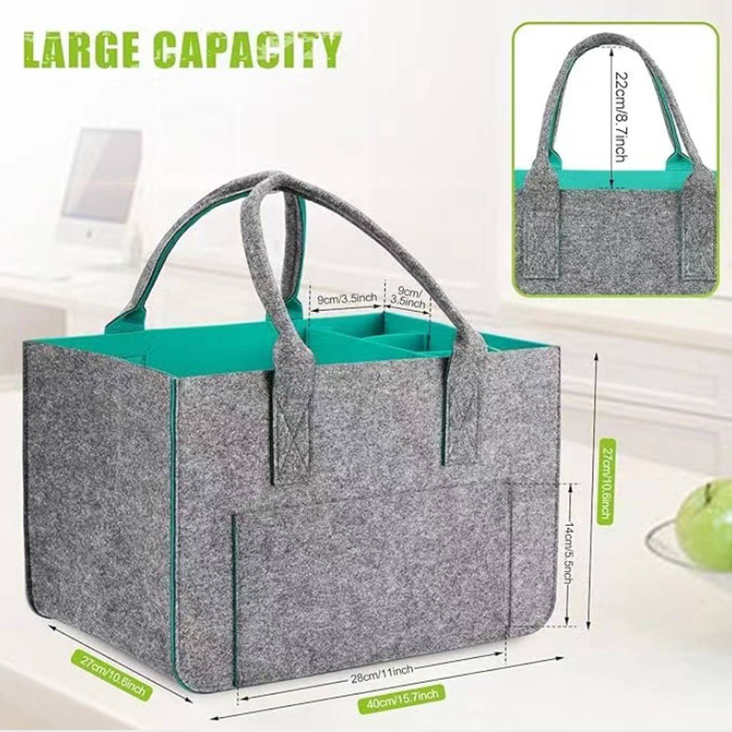 Foldable Felt Shopping Tote Bag, custom tote bag with logo imprint 12