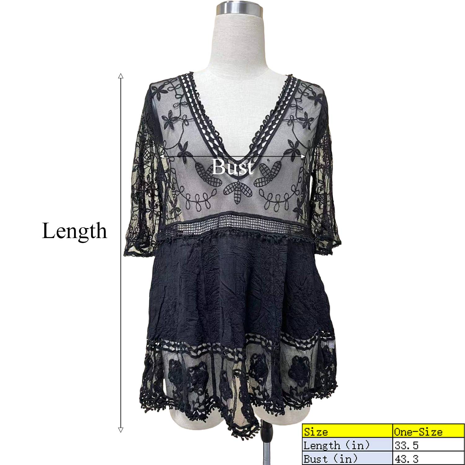 Sheer Lace Beach Bikini Cover Up 7