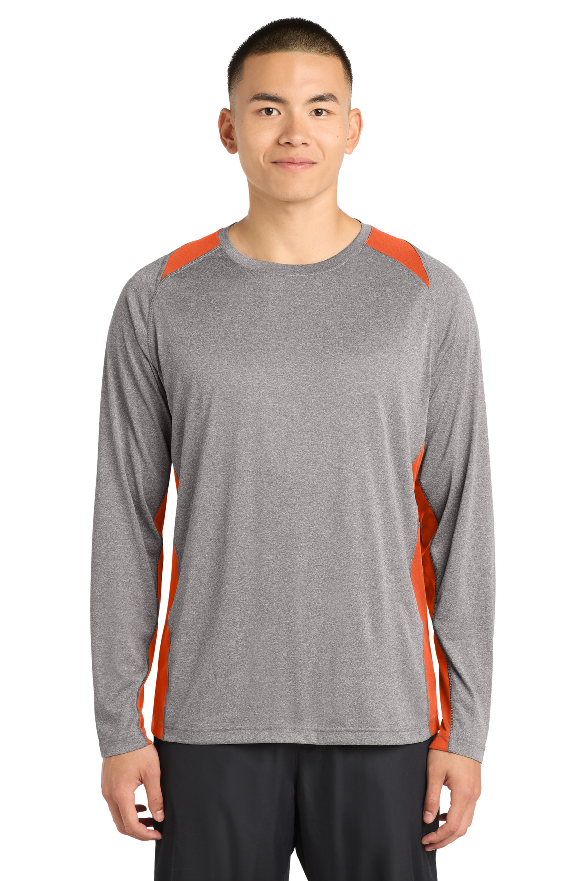 Sport-Tek Long Sleeve Heather Colorblock Contender Tee. ST361LS 22