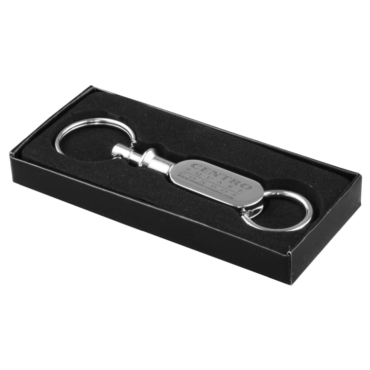 "Helix" Laser Engraved Pull Apart-Metal Valet Keyholder 1
