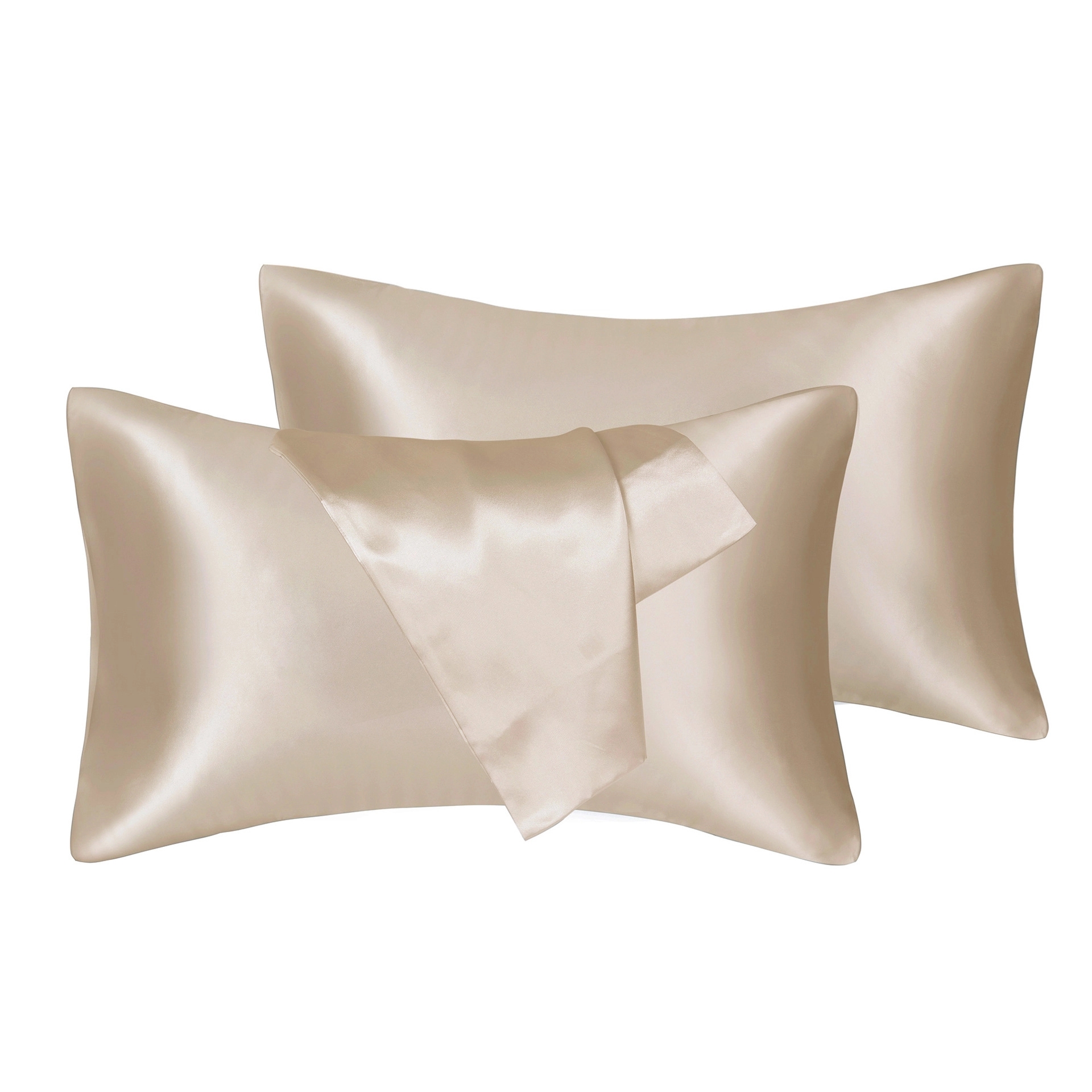 Silk Satin Pillowcase 2 Pack, Standard/Queen /King Size 3