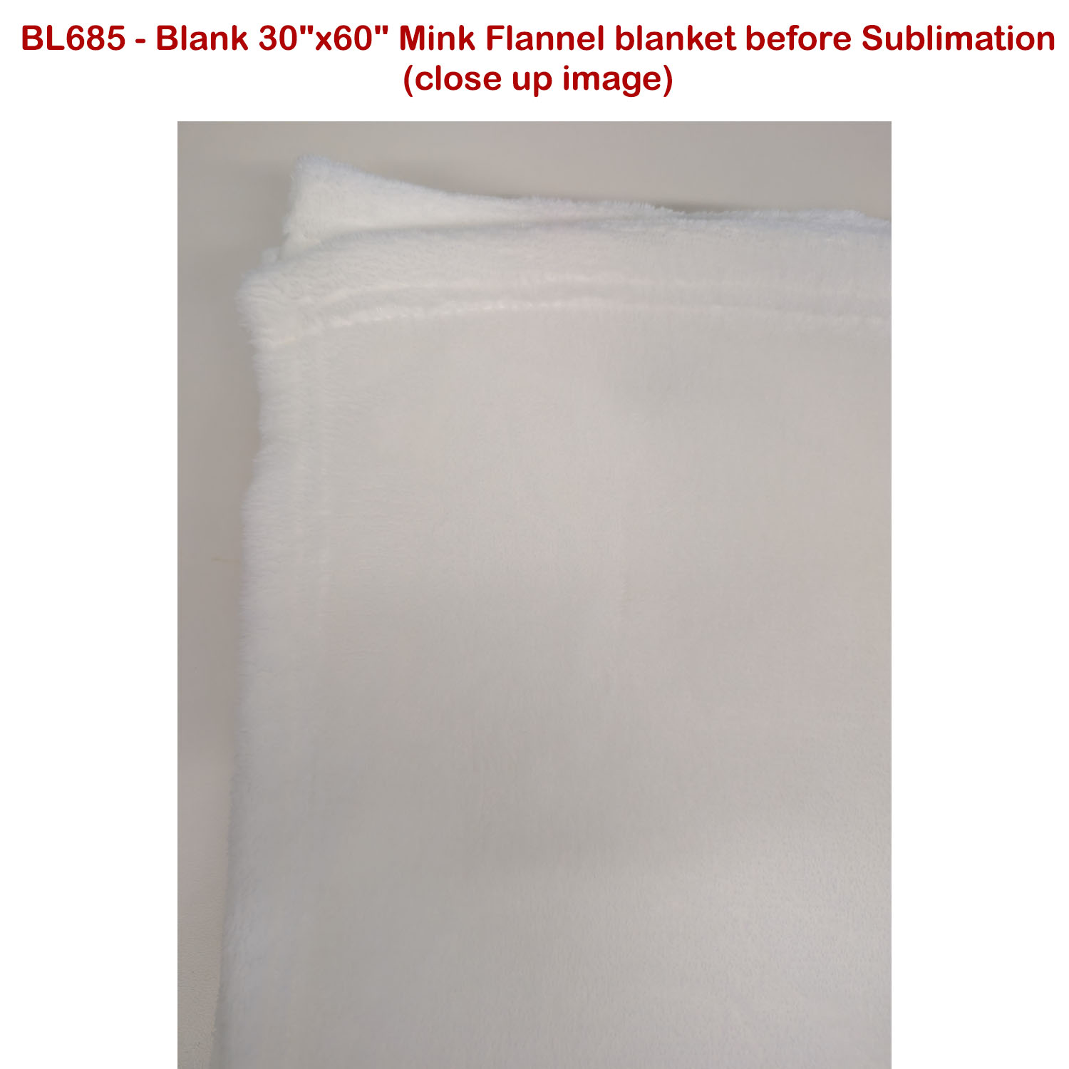 48 Hr Quick Ship - Plush and Cozy Mink Flannel Fleece Blanket, 30x60, Sublimated Edge to Edge 1 side 6