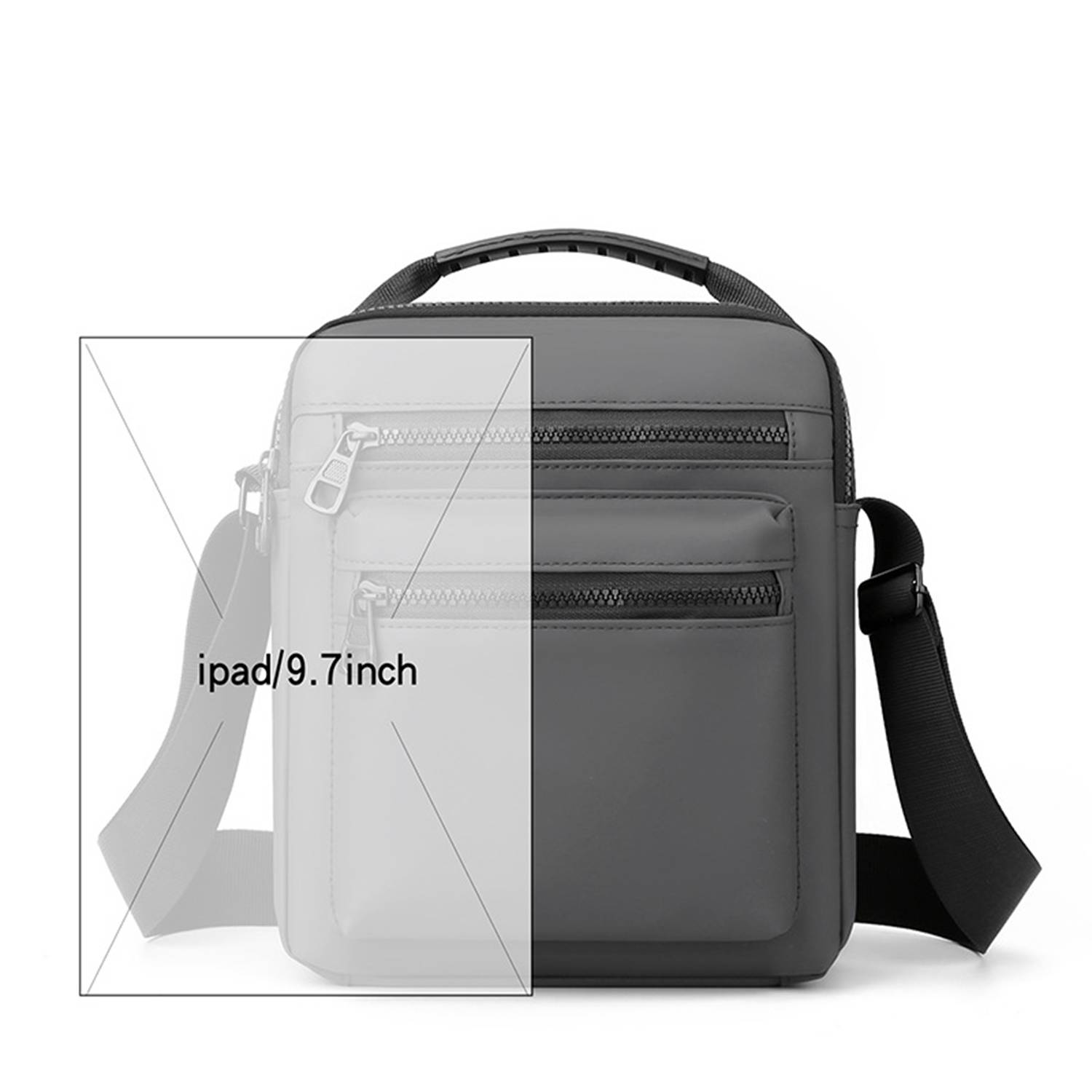 Men'S Waterproof Oxford Cloth Cross-Body Bag 4