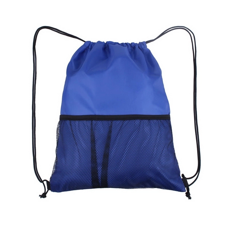 Drawstring Backpack with Mesh Pocket 1