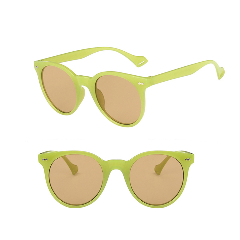 Candy color round retro sunglasses 3