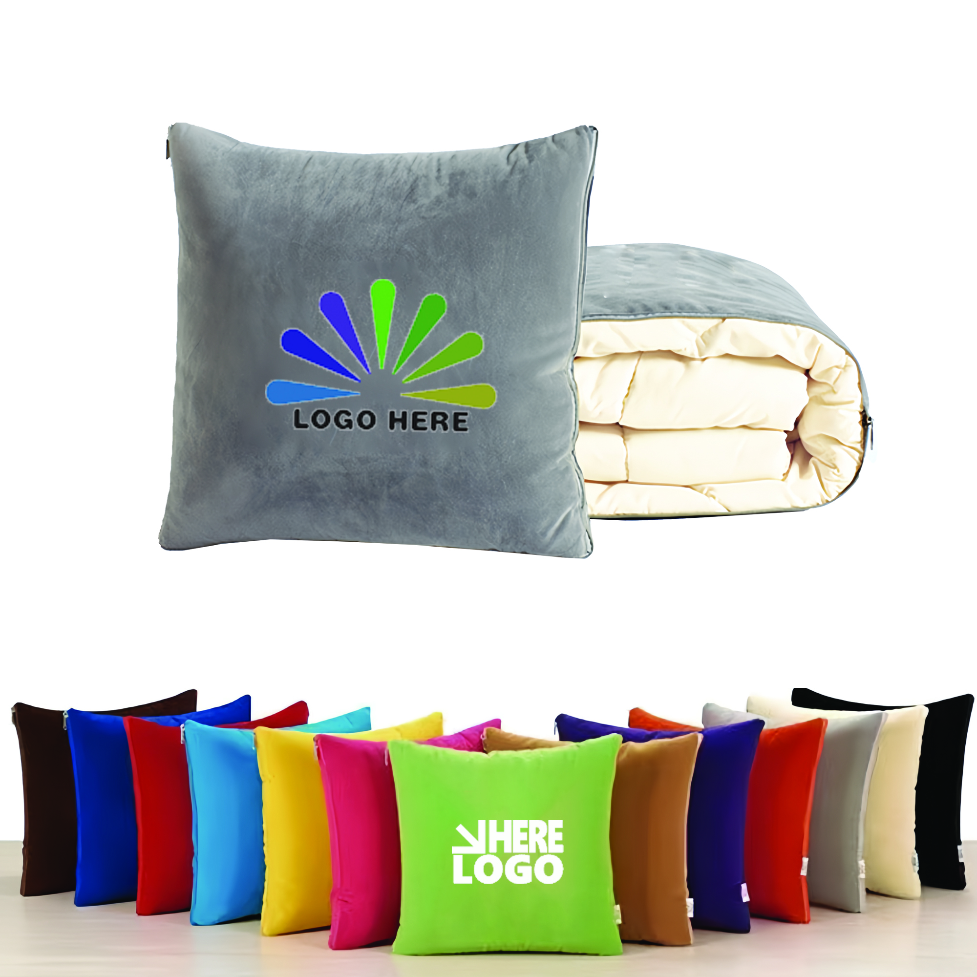 Full-Print Custom Cushion Blanket 2