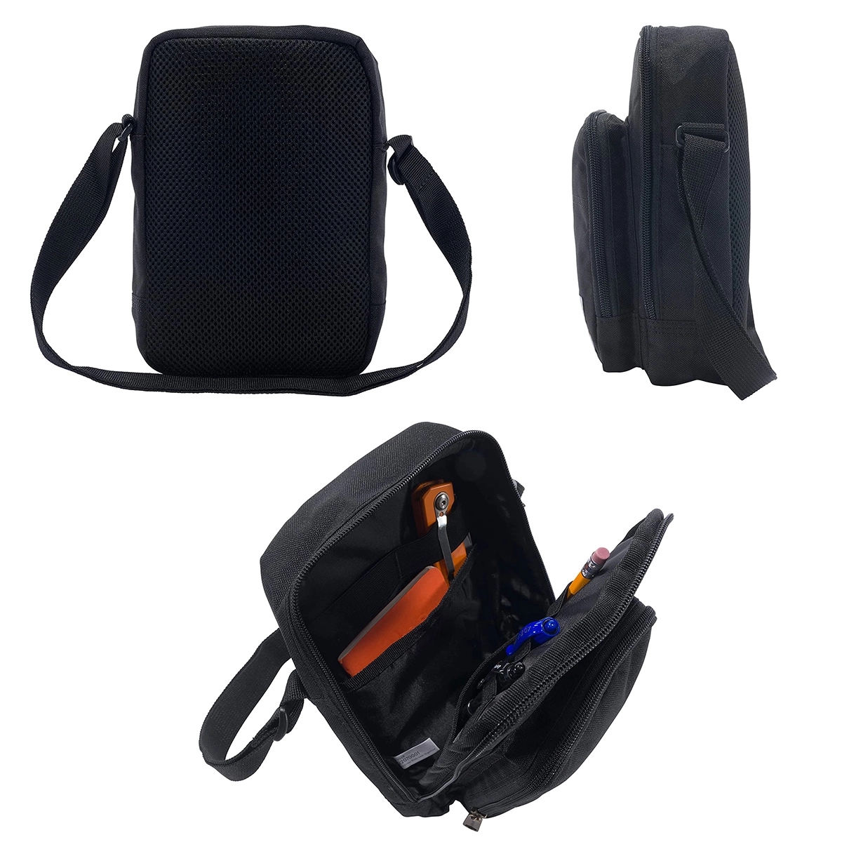 Unisex Durable Adjustable Crossbody Bag with Zipper Closure 3