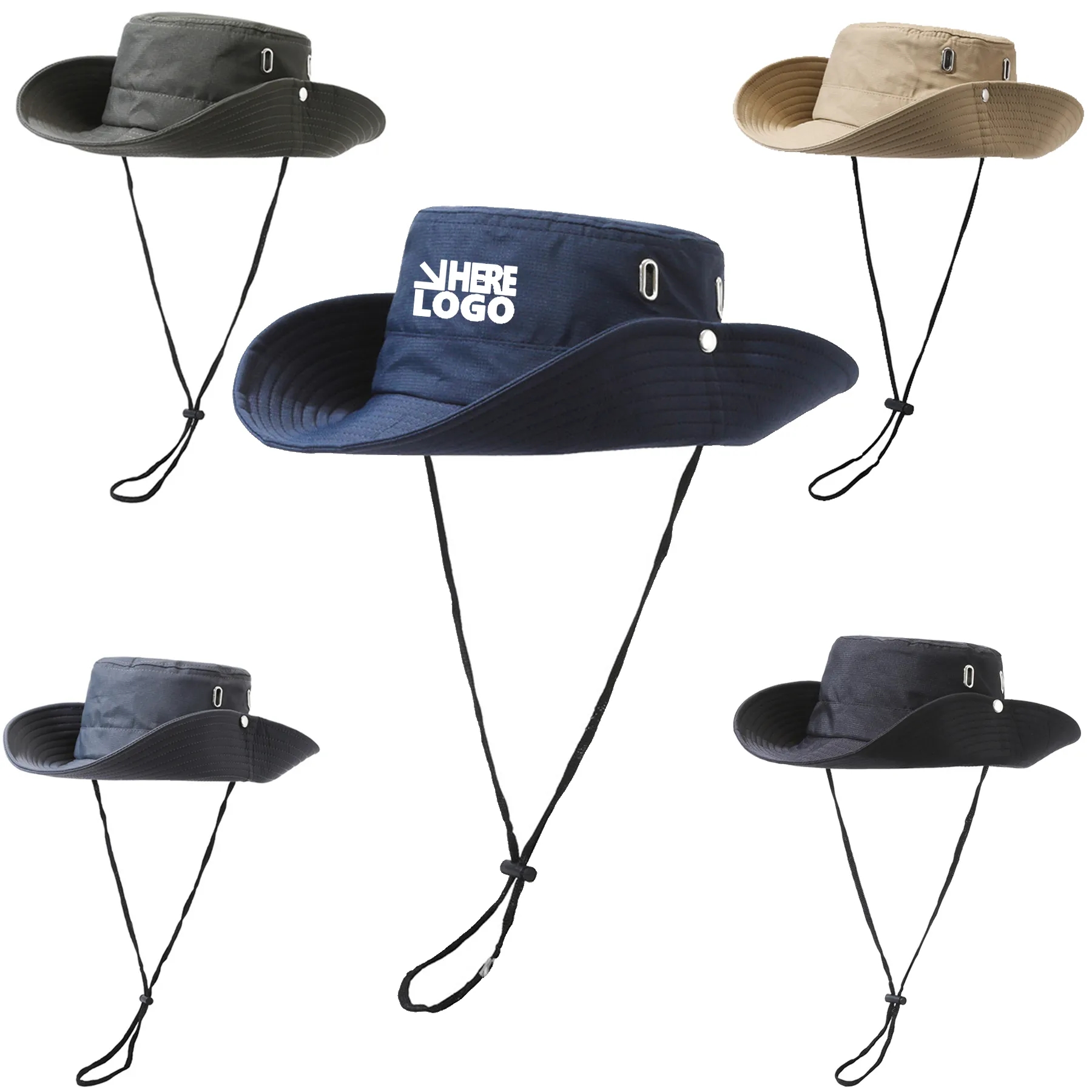 Embroidered Fishing Hiking Safari Outdoor Hat 4