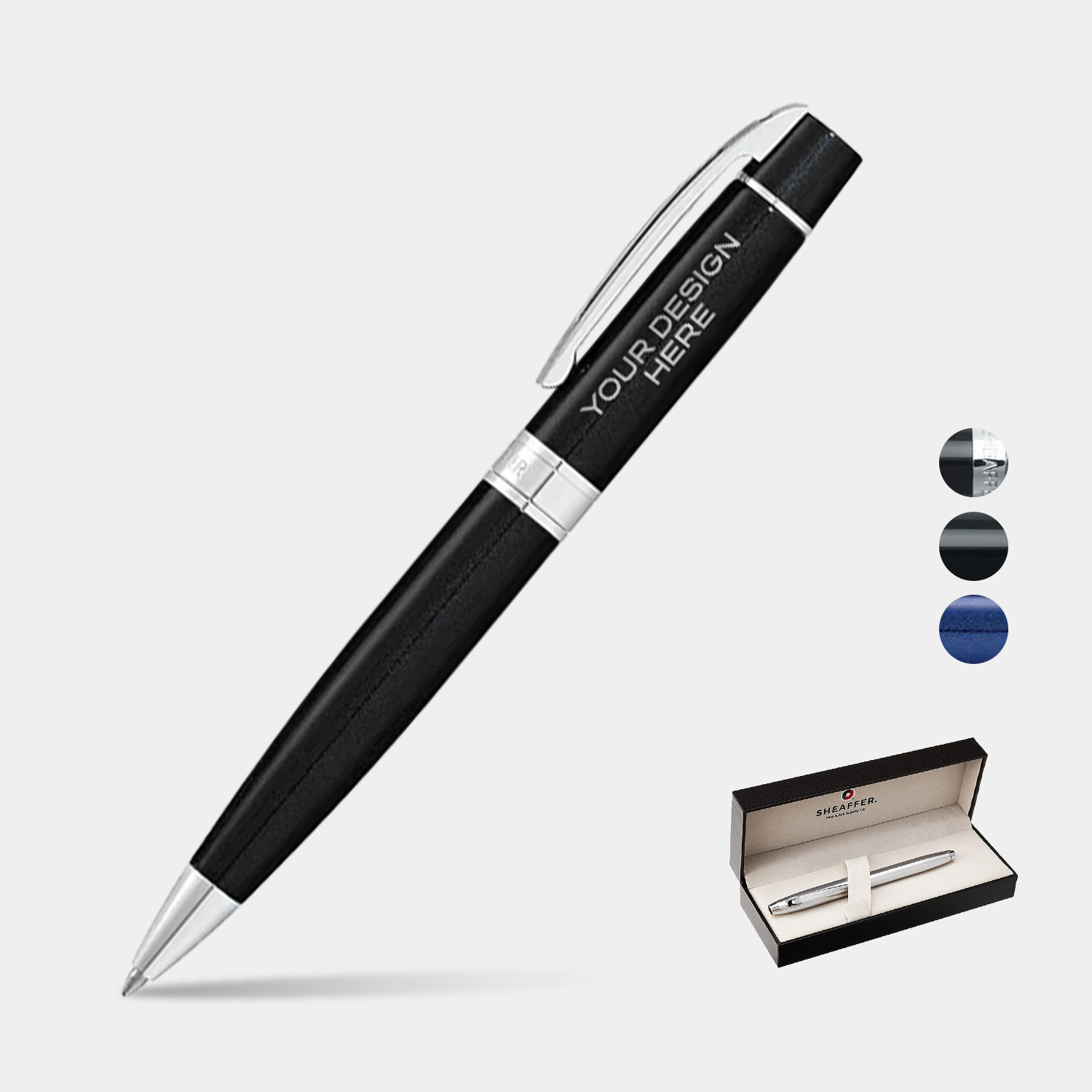 SHEAFFER® 300 Glossy with Chrome Trim Executive Ballpoint Pen w/ Gift Box 1