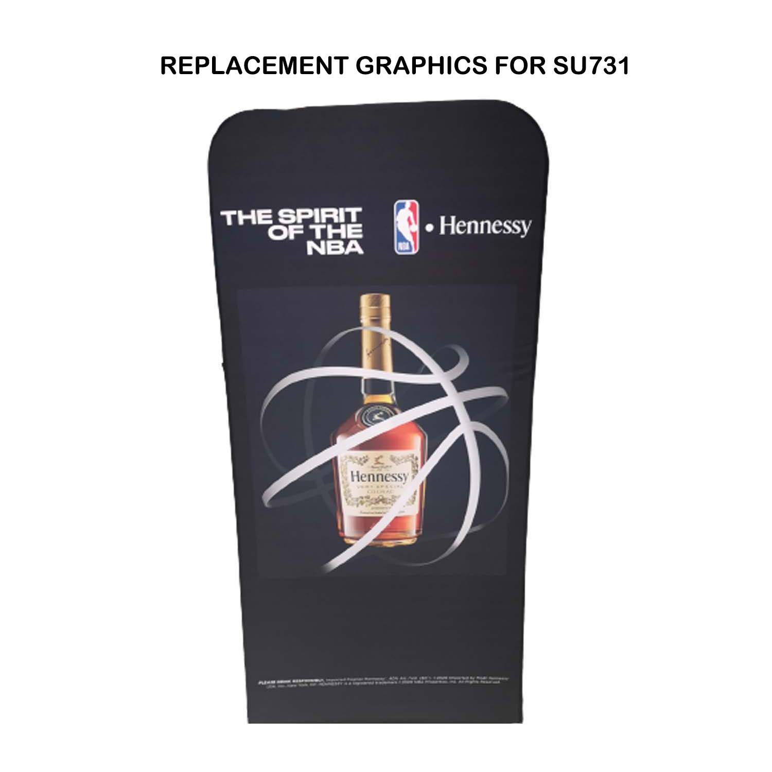 24 Hr Express - Replacement Graphics Double Sided 3'W x 78"H EuroFit Tension Fabric Slip on cover 4