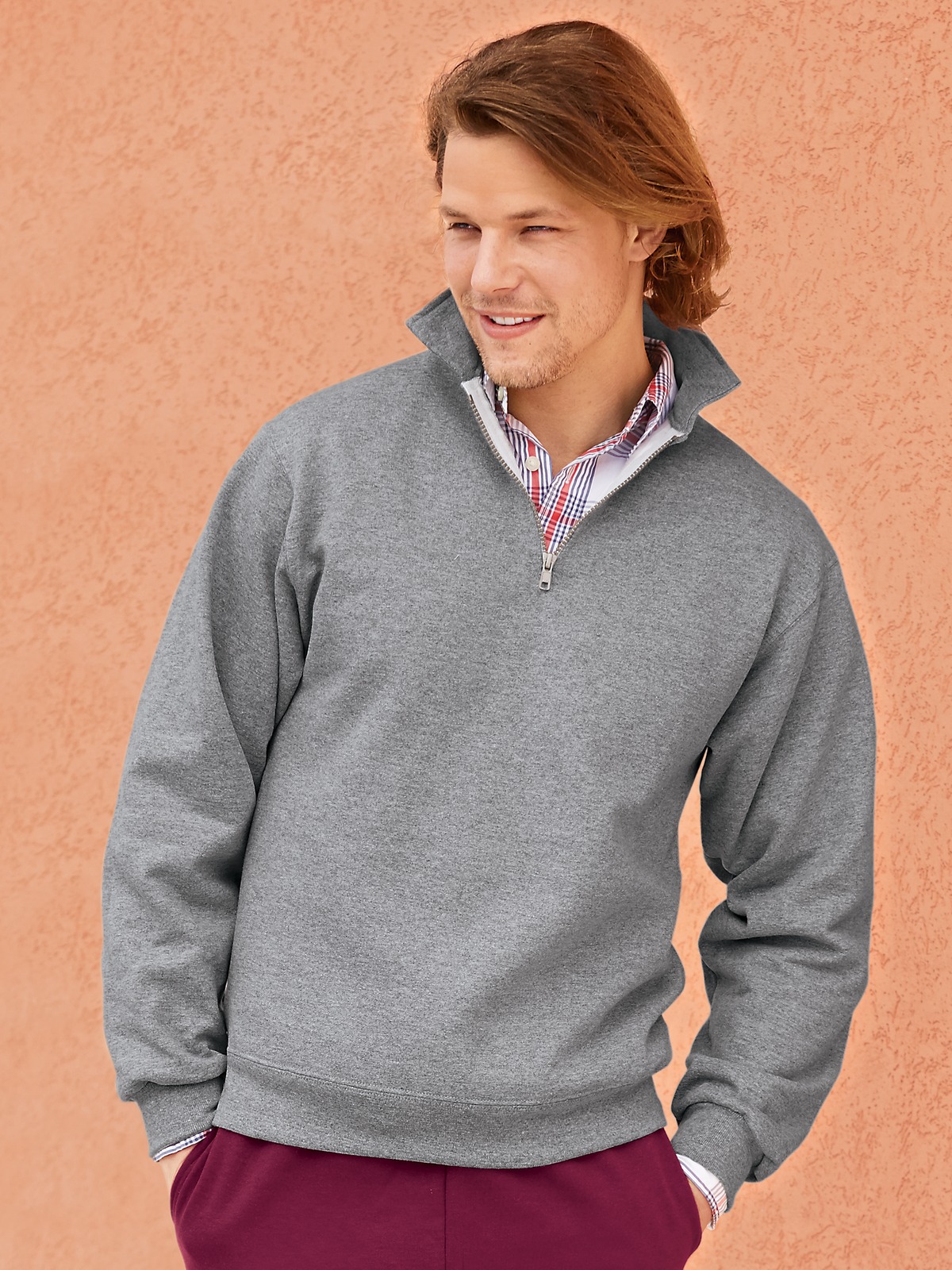 Jerzees Super Sweats NuBlend - 1/4-Zip Sweatshirt with Cadet Collar. 4528M 17