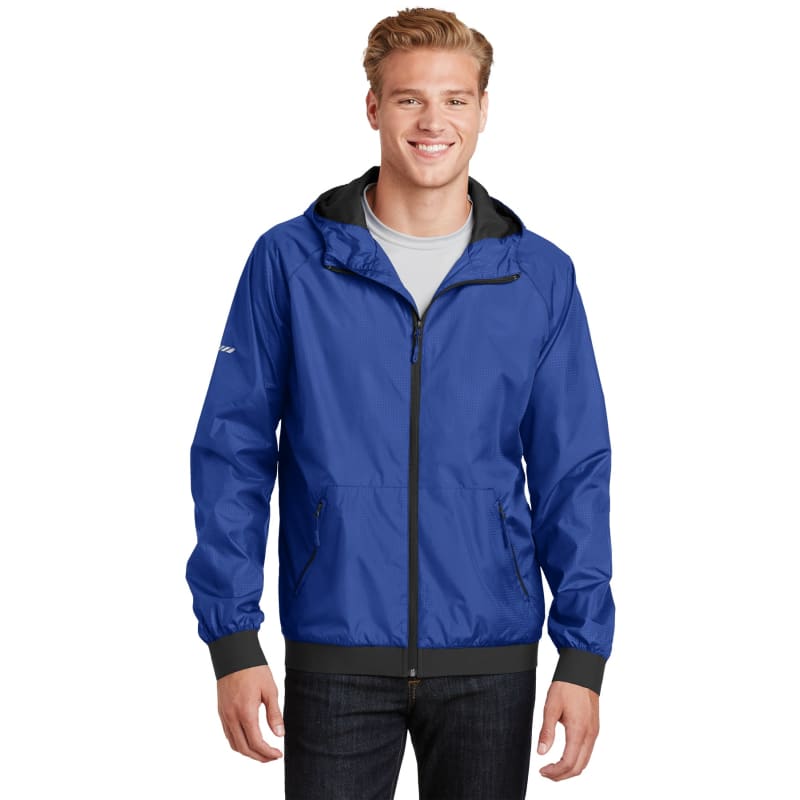 Sport-Tek Embossed Hooded Wind Jacket. 11