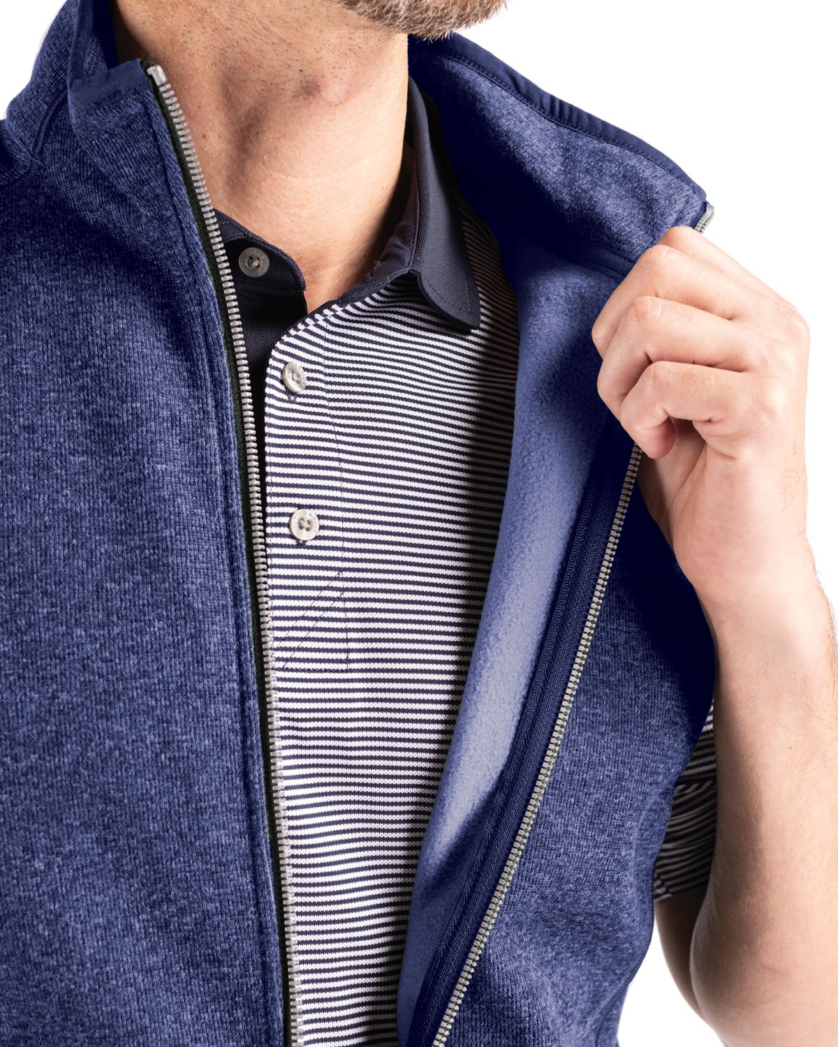 Cutter & Buck Mainsail Sweater-Knit Mens Full Zip Jacket 50