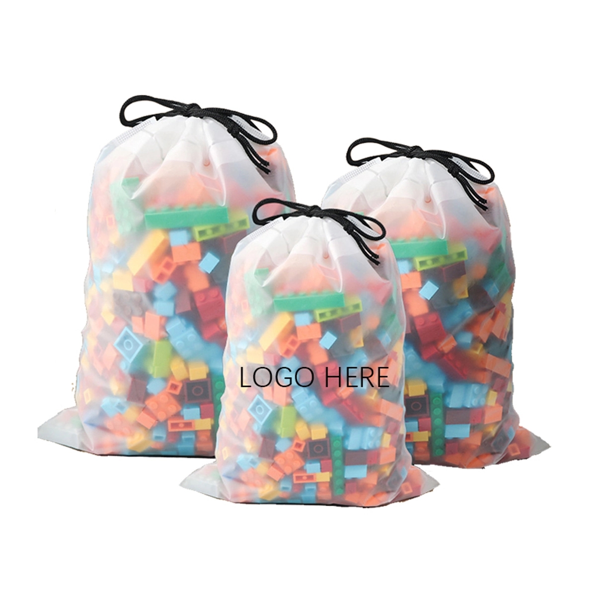 Transparent Frosted Drawstring  Bag 3