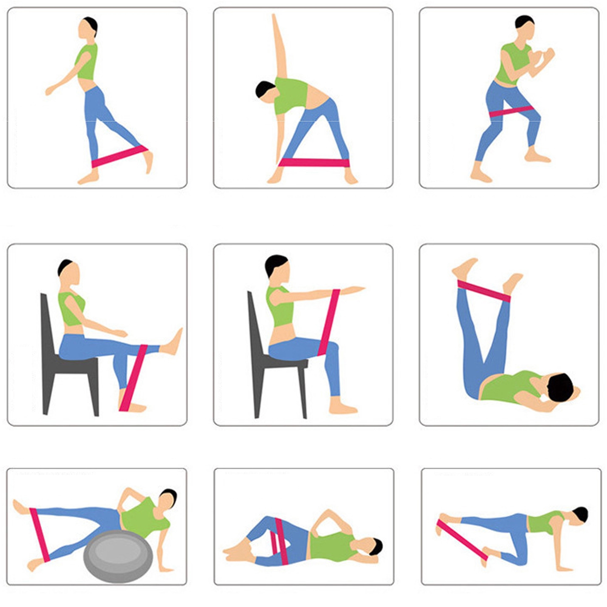 Exercise Resistance Band 5 PCS 7