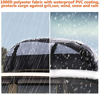 20 Cubic Feet Waterproof Foldable Self-driving Tour Equipment Roof Cargo Carrier 5