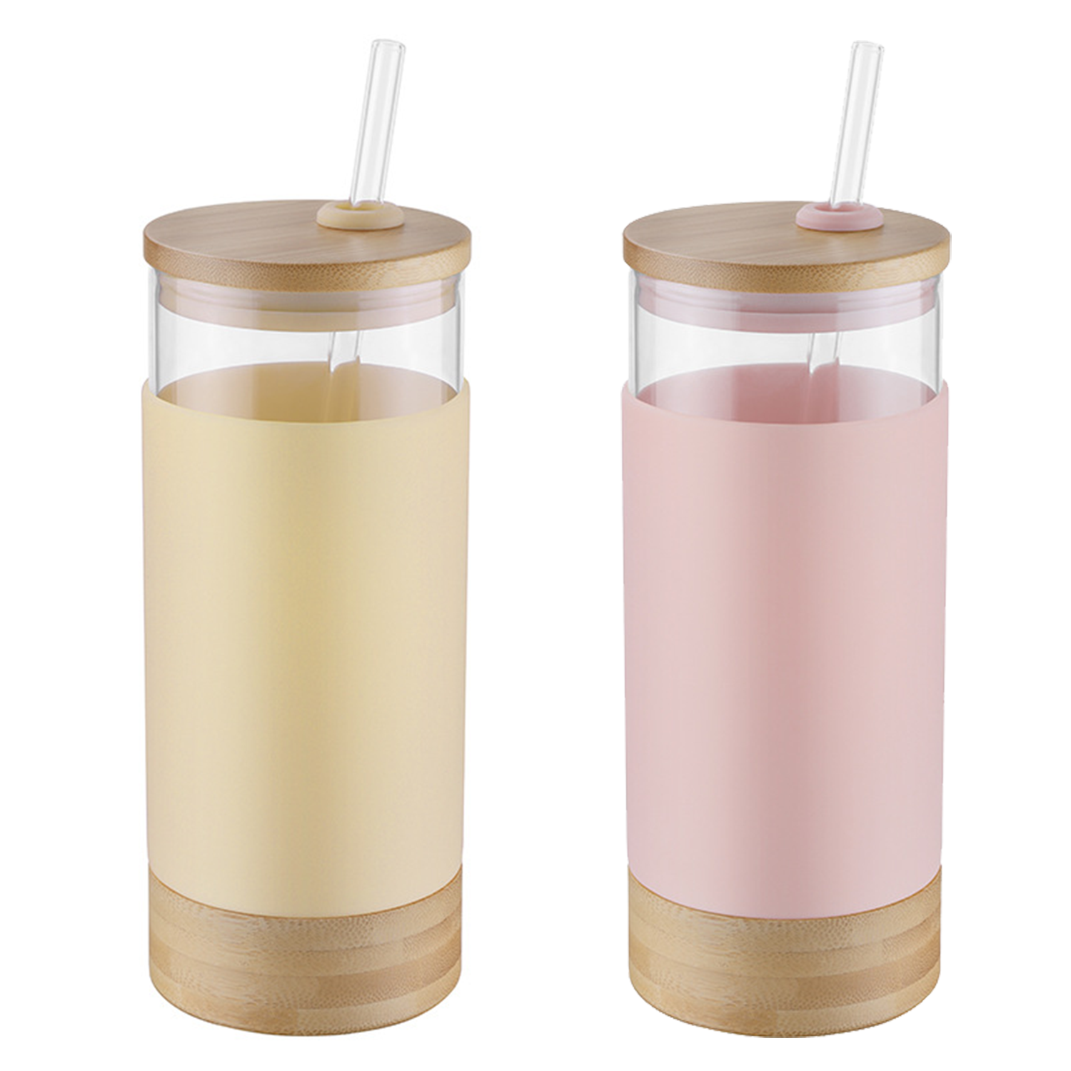 12Oz Glass Tumbler With Straw And Lid 5