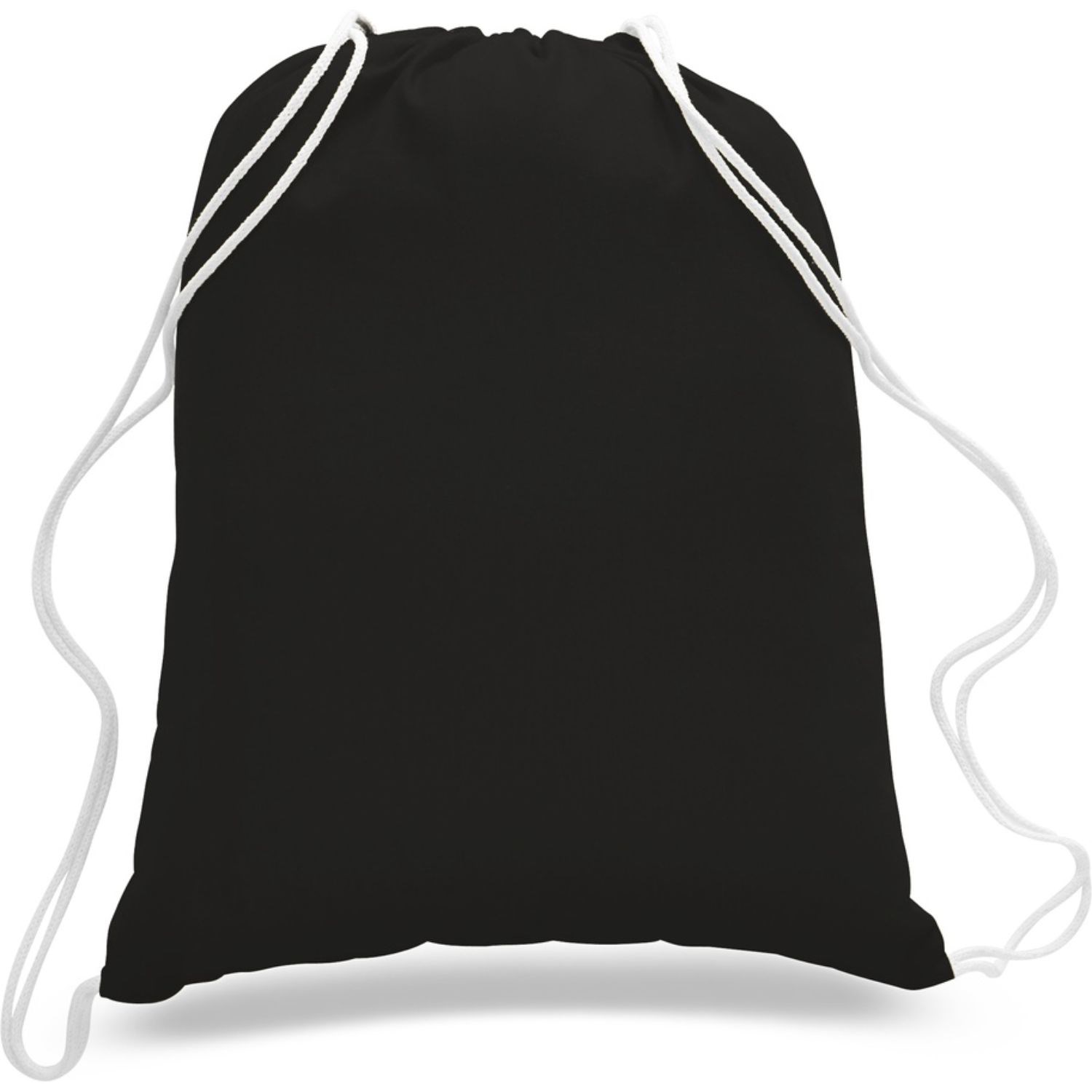 Sporty Canvas Drawstring Backpack w/ Custom Logo 14" X 18"