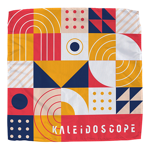 Poly Micro-Peach Bandana 21" x 21" - Full Color 4
