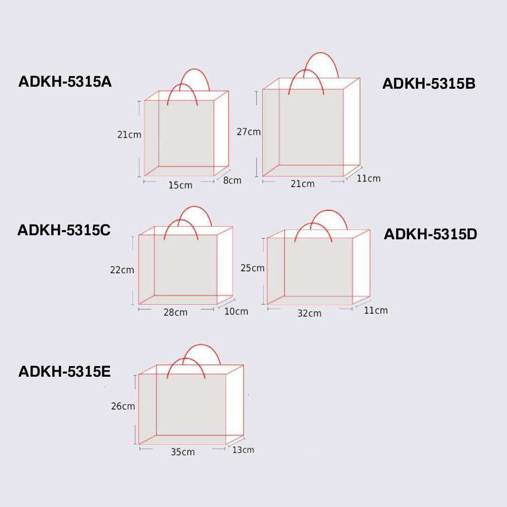 Natural Kraft Paper Bag W/ Woven Handles (5 7/8"W × 3 1/8" G × 8 1/4" H) 2