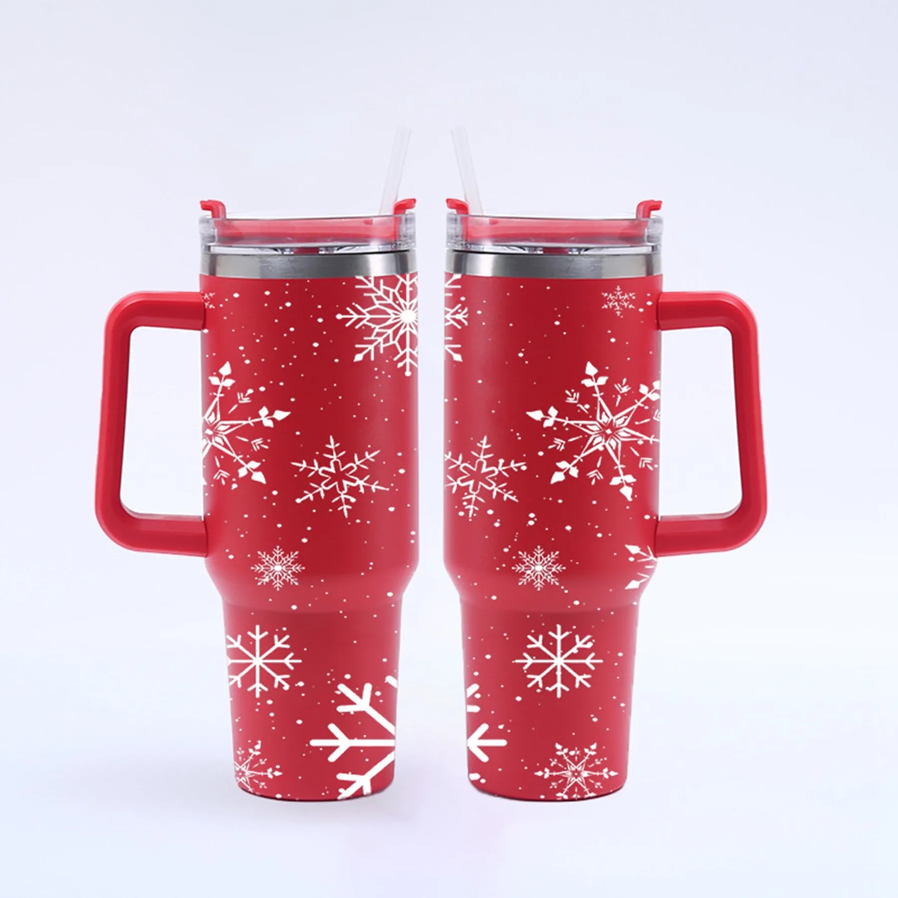 40 Oz. Christmas Theme Vacuum Tumbler with Lid and Straw 35