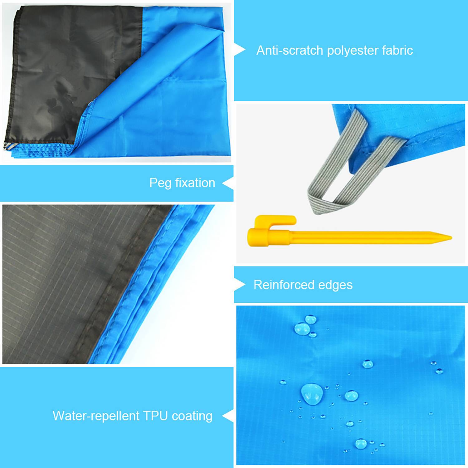 Outdoor camping mat, a convenient and foldable picnic mat. 4