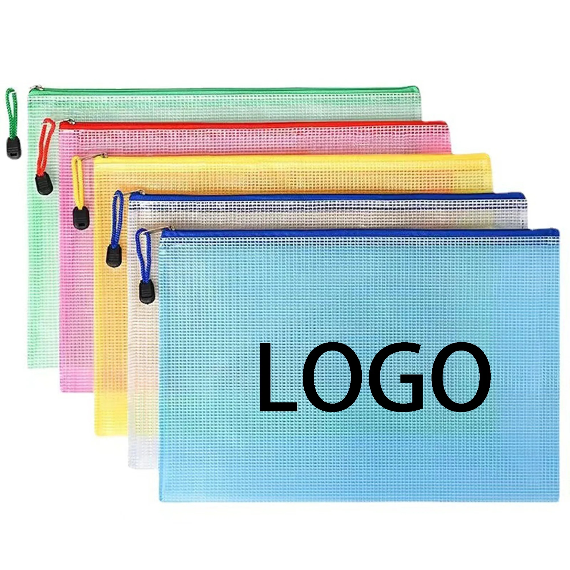 A4 Mesh Zipper File Pouch 1