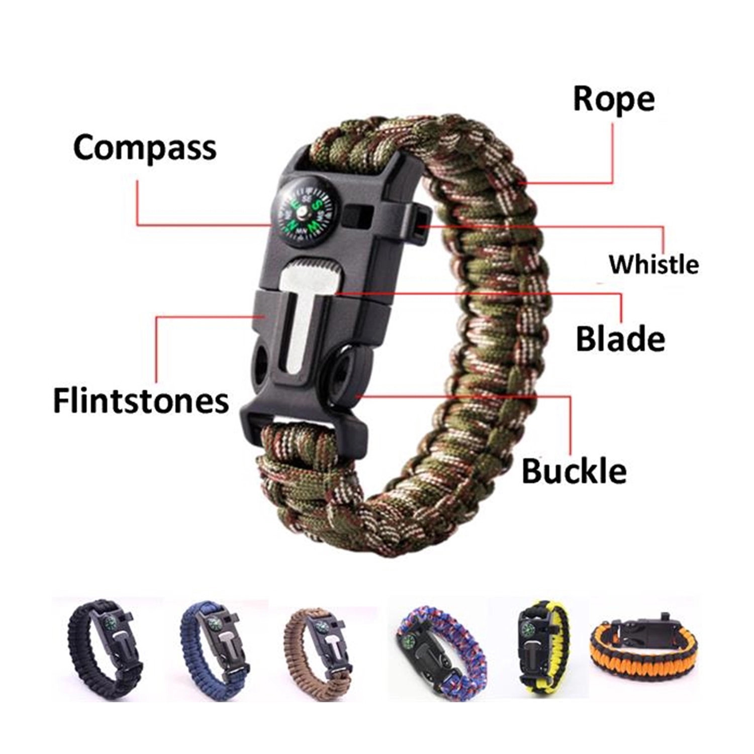 Multifunctional Paracord Survival Bracelet 2