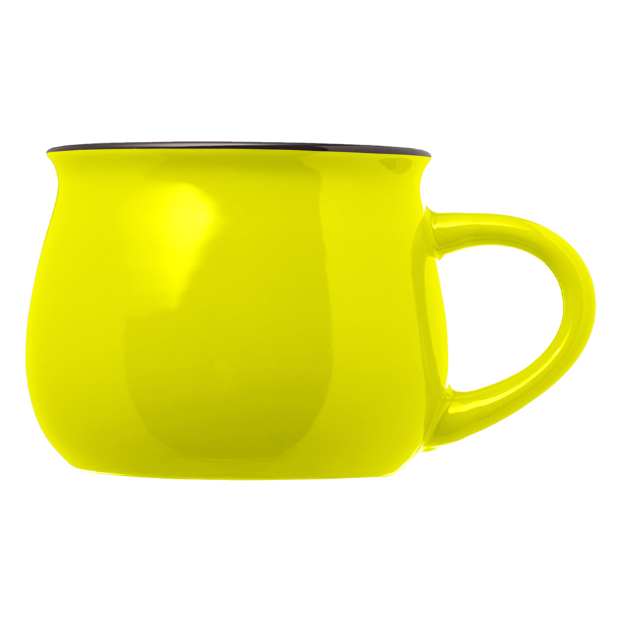 12 oz. Two-Tone Glossy Pottery Custom Coffee Mug 8