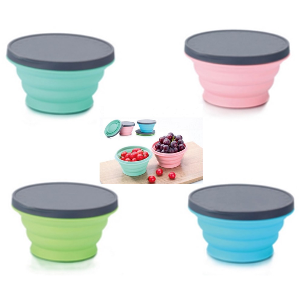 Collapsible Food Bowls With Lids 2