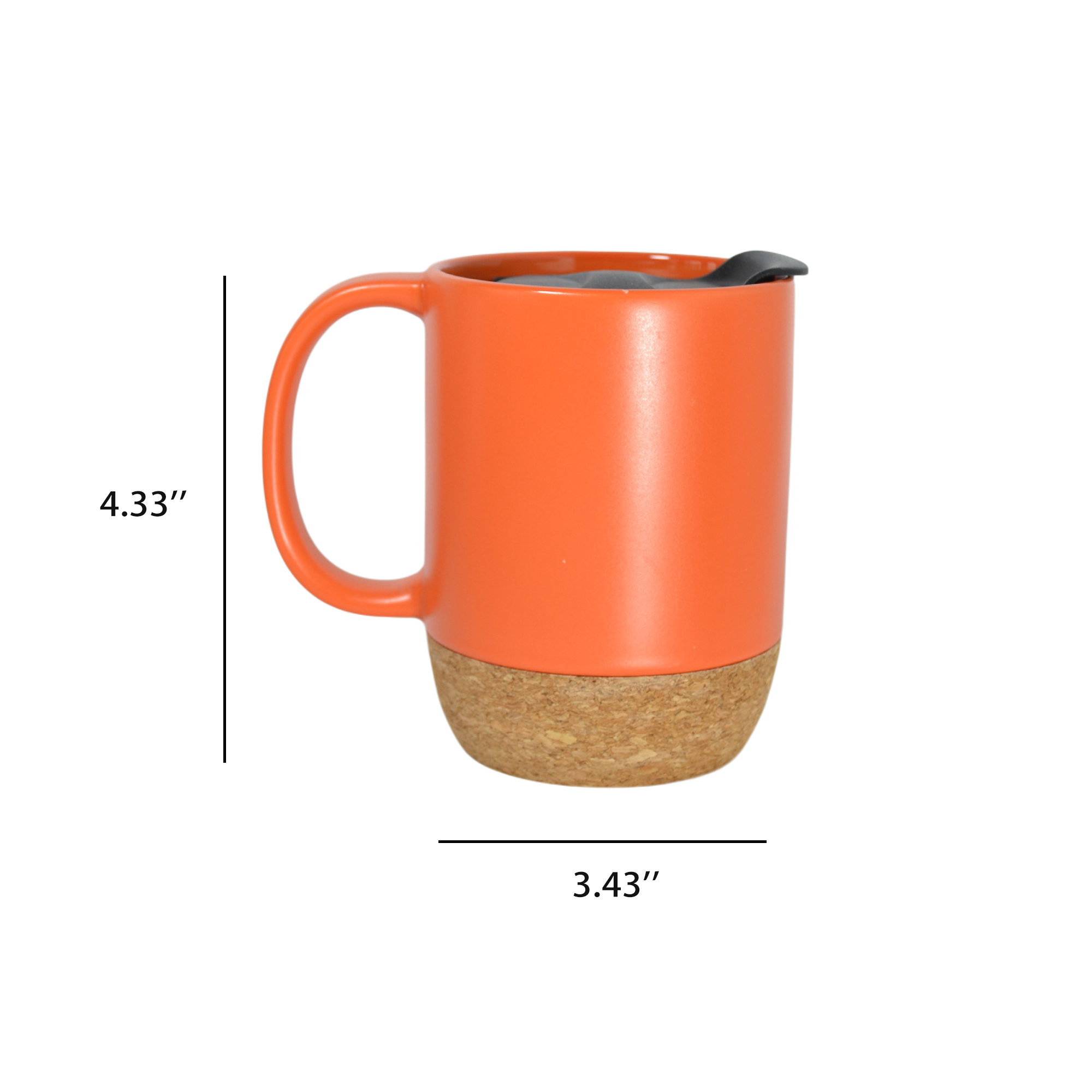 14 OZ Coffee Mug With Cork Bottom And Splash Proof Lid 5