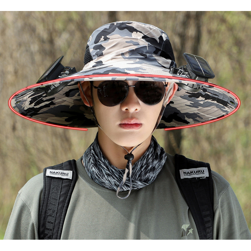 Detachable Wide Brim 2 Solar Fan Hat 2