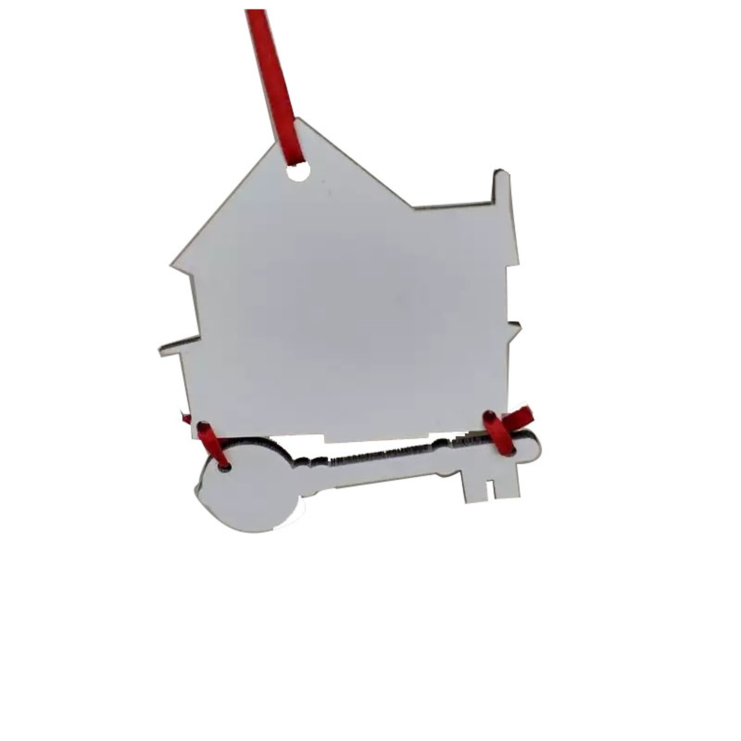 House And Key MDF Christmas Ornament 2