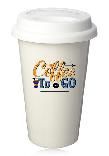 11 oz. Double Wall Ceramic Tumblers with Lid 41