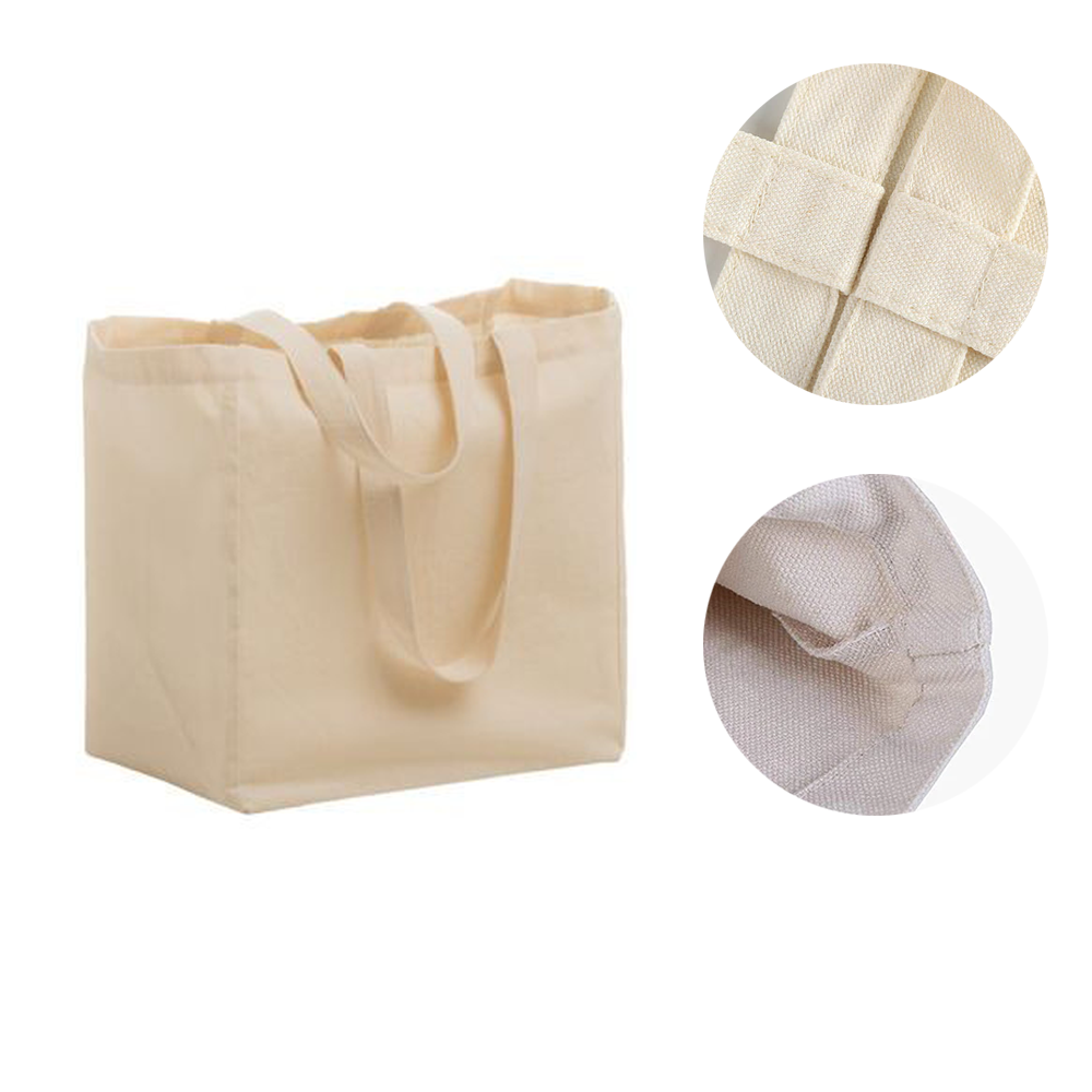 Poly-Cotton Canvas Grocery Tote Bag, custom tote bag with logo imprint 6